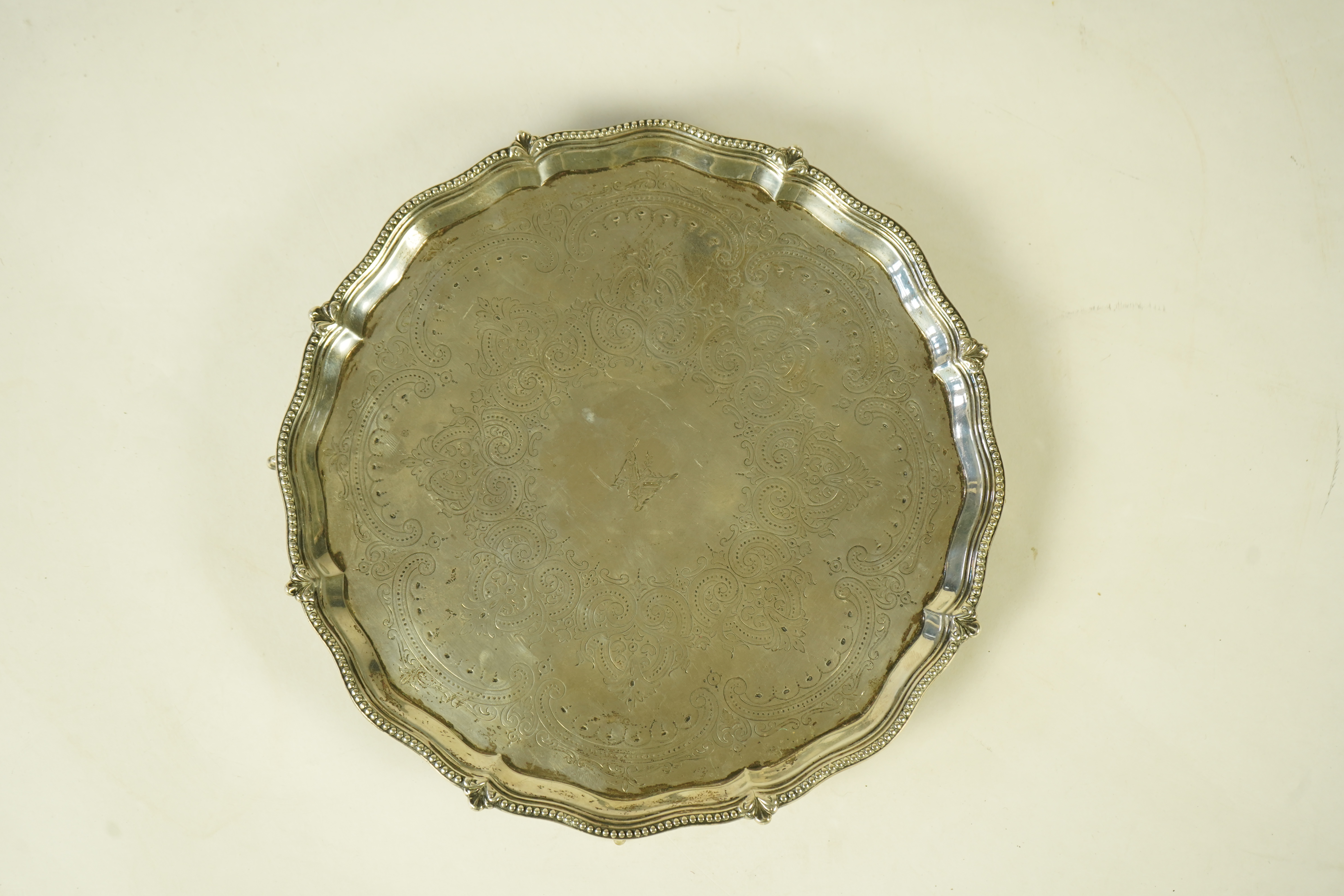 A Victorian silver salver, by Thomas Bradbury & Sons